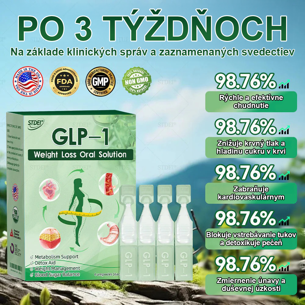 Odporúčané klinikou Mayo | Oficiálny obchod 👨⚕️STDEI® GLP-1 Perorálny roztok na chudnutie💥Obezita, kardiovaskulárne ochorenia, cukrovka, spánkové apnoe, problémy s kĺbmi a ďalšie