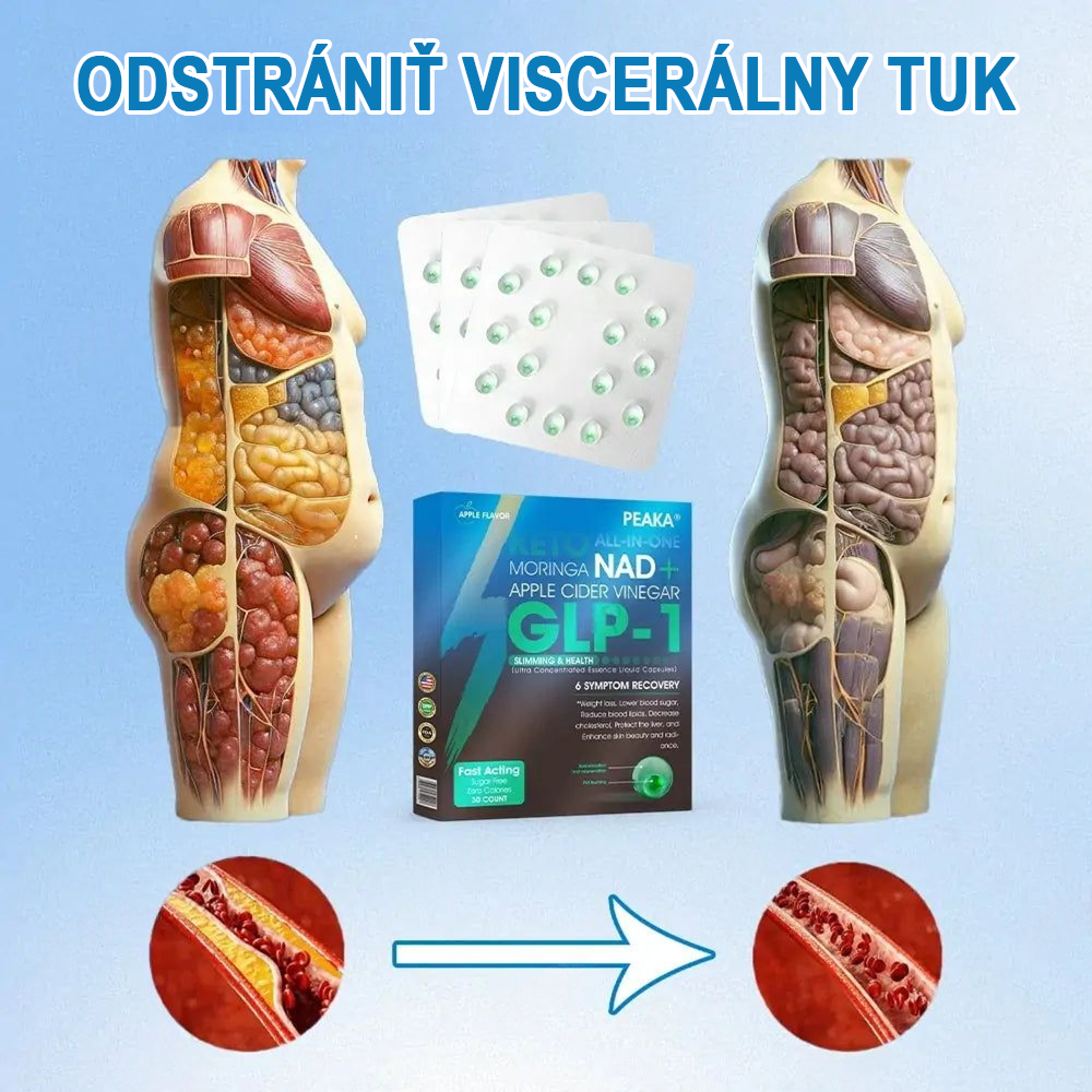 Официален оторизиран магазин PEAKA® GLP-1 Slimming & Health Ultra Concentrated Essence Liquid Pearls - NAD+ Moringa & ACV & Keto BHB