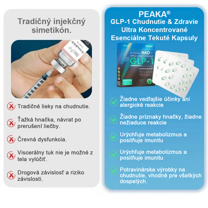 Официален оторизиран магазин PEAKA® GLP-1 Slimming & Health Ultra Concentrated Essence Liquid Pearls - NAD+ Moringa & ACV & Keto BHB