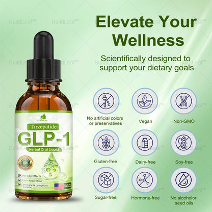 Препоръчано от клиниката Майо | Официален магазин | BuildLeaf®Tirzepatide GLP-1 Moringa Slimming & Health Boost капки (Фет бърнър с хранителен клас - Разработен от Обществото за затлъстяване)