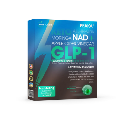 Официален оторизиран магазин PEAKA® GLP-1 Slimming & Health Ultra Concentrated Essence Liquid Pearls - NAD+ Moringa & ACV & Keto BHB